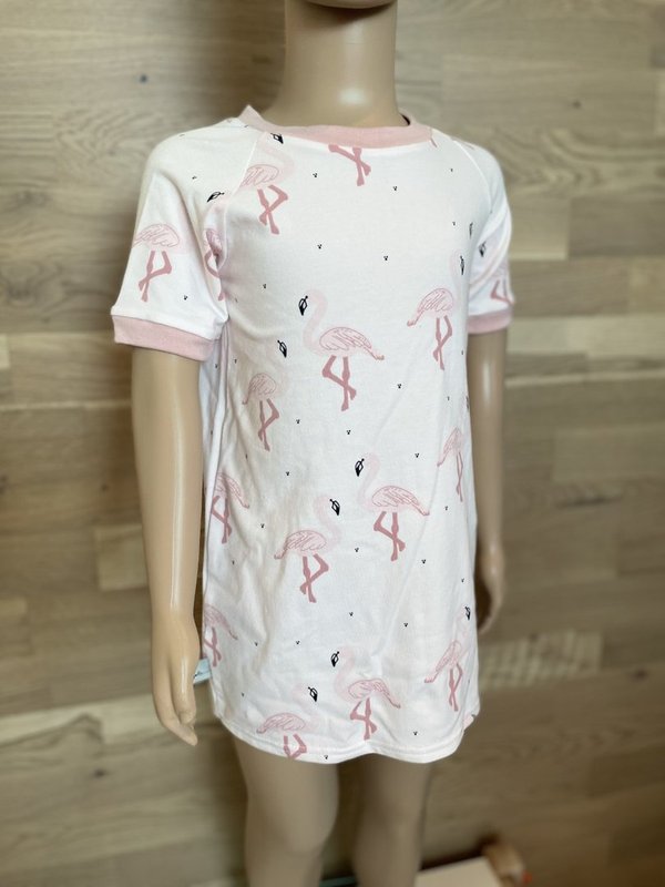 Robe manches courtes 18-24 mois Flamands roses